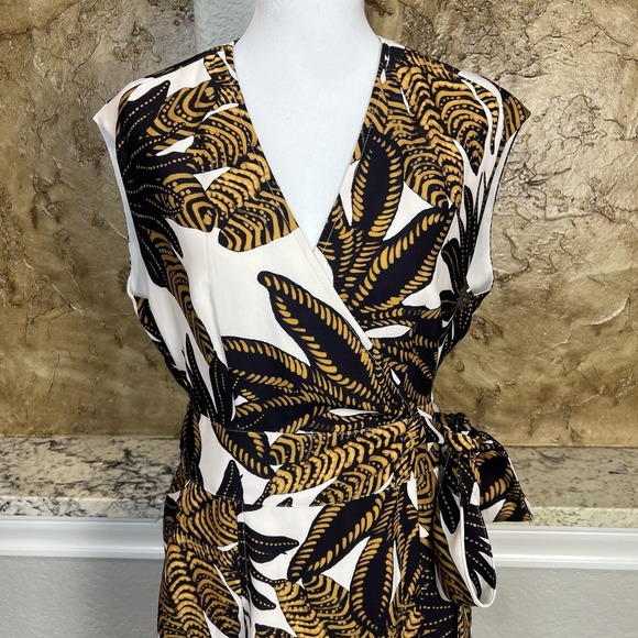 Marie Oliver Polly Wrap Dress Women's XS Floral Maxi V-neck Sleeveless 52" - Picture 2 of 10